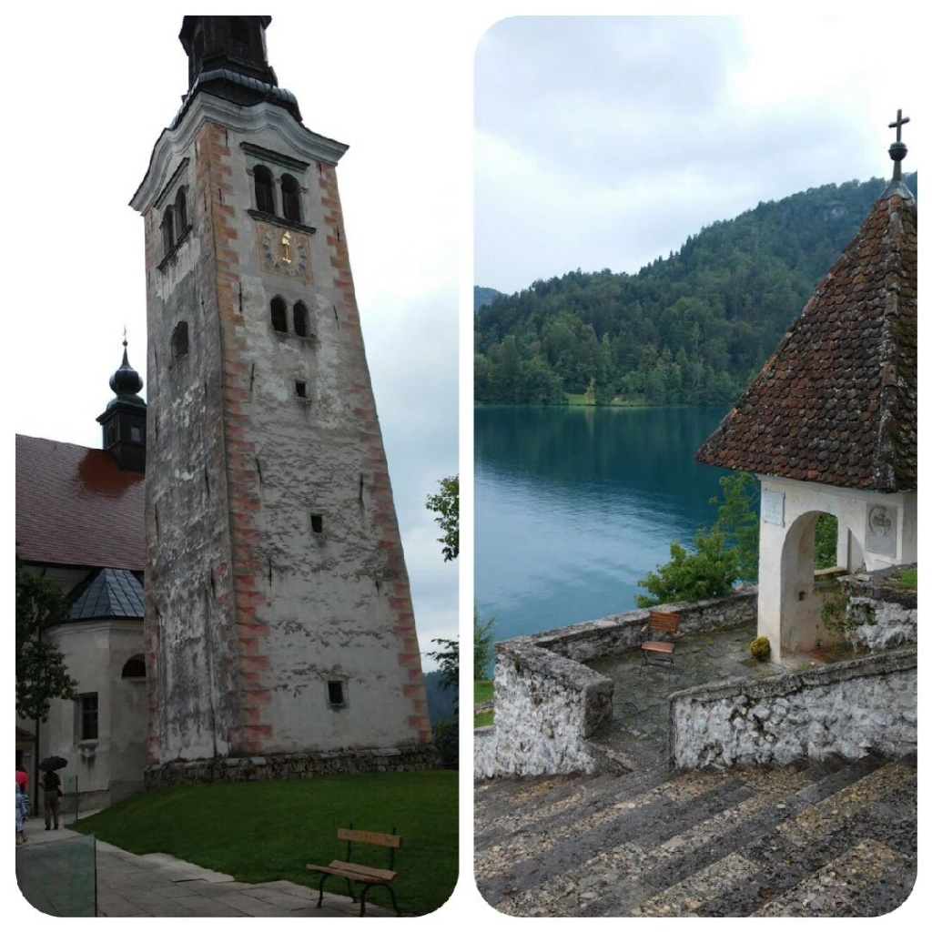 Iglesia de la Asunción en la isla del lago Bled