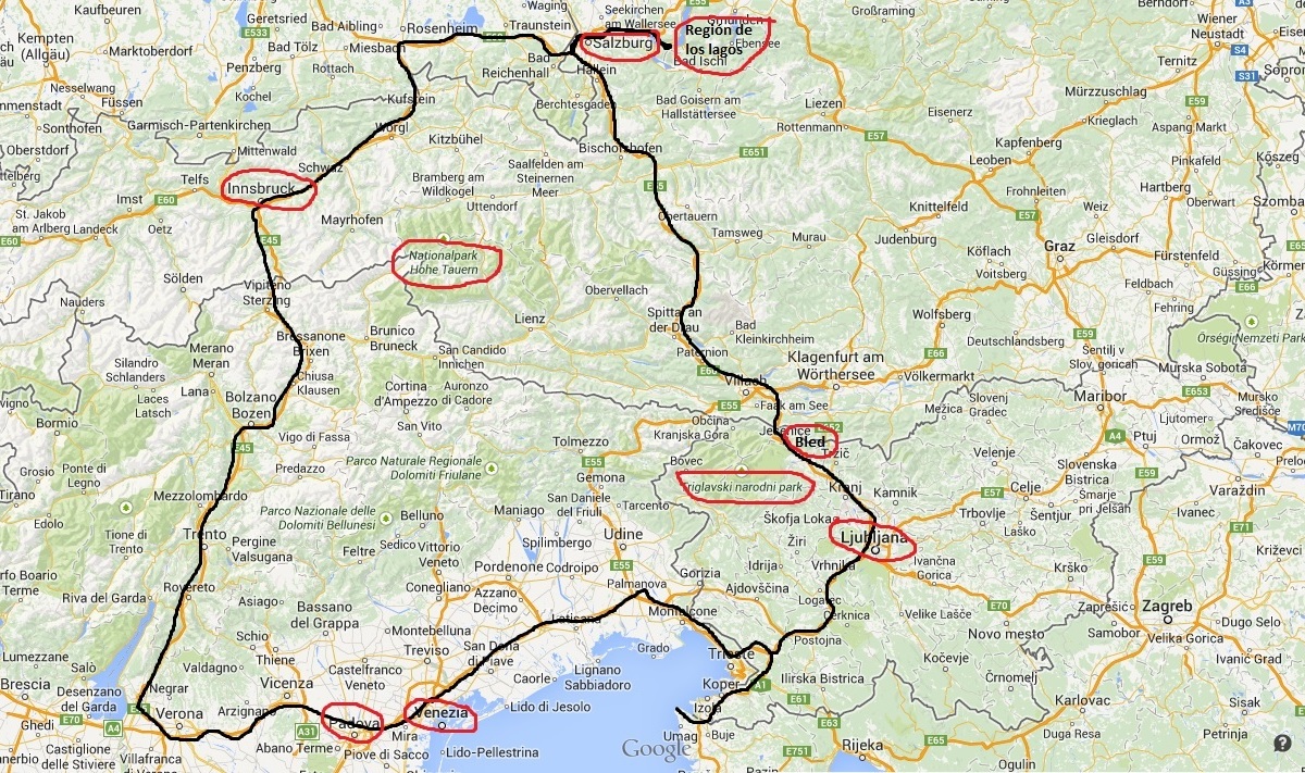 Ruta Eslovenia y Austria